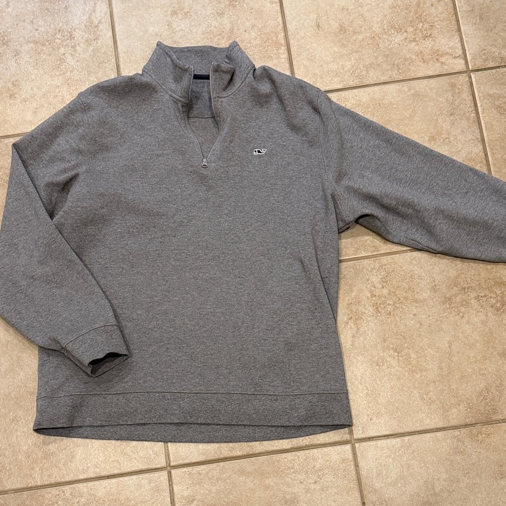 Vineyard Vines Men's Gray Zip-Up Sweater